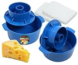 PetriStor Käseherstellungs-Set, 2-teilig, Käseform mit Kolben und Kolben, Käsetuch, Käsekorb, Molde Para Queso, Käseform