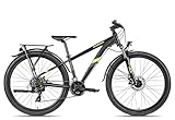 Axess Stipe DX 26 Jugendfahrrad 26 Zoll 14 Gang Shimano mit Straßenausstattung All-Terrain-Bike Kids, Farbe:matt Black, Rahmengröße:14 Zoll