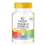 Vitamin A 10.000 I.E - 3000µg Retinol (Retinylacetat) pro Tablette - hochdosiert & vegan - 100 Tabletten | Warnke Vitalstoffe
