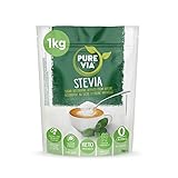 Pure Via Stevia Blatt Süßungskügelchen 1kg - Natürliches Süßungsmittel – VORTEILSPACK, Entspricht 2kg Zucker