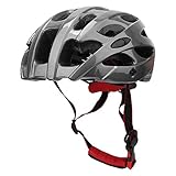 XIASABA Unisex Titanfarbener Mountainbike-/Rennradhelm, Sicherheitskopfschutzhelm mit fortschrittlichem integriertem Formkantenwickelverfahren und 28-Loch-Belüftungsdesign