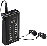 VR-Radio Taschenradio: Mobiles Mini-FM/AM-Transistorradio mit Ohrhörern, extralange Laufzeit (Pocket Radio, Mini, Lautsprecher)