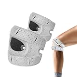 Funthy 2 Stück Patella Sommer Kniebandage Männer Damen Verstellbarer Pain Relief Knee Braces Stabilisierung Kniestütze Sport Für Meniskusriss, Knieschmerzen Lindern