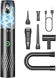 SEALIGHT Auto Staubsauger kabellos, Handstaubsauger für Auto mit Hoher Leistung, Typ-C-Aufladung, 2 Saugmodi, Bis zu 40 Min Laufzeit, Kleiner Mini-Staubsauger für Auto, Tierhaare, Zuhause