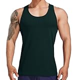 MEIMIYI Unterhemd Herren Muskelshirts Herren Achselshirts Herren Sommer Tank Top Herren Shapewear Herren Tankshirt Herren Tank Top Herren I-Green XL