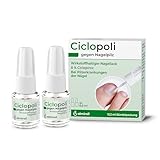 Ciclopoli gegen Nagelpilz, bei Pilzerkrankungen der Nägel, Anti-Pilz-Nagellack mit bewährtem Wirkstoff Ciclopirox und Tiefwirk-Effekt, nur 1x täglich auftragen, 13,2 ml Bündelpackung (2 x 6,6 ml)