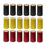 Schrumpfkapseln aus PVC, 3 Farben, Weinflaschen-Kapseln, Schrumpffolie, für professionelle Weinkeller und Heimgebrauch, 60 Stück (Schwarz, Rot, Gold)