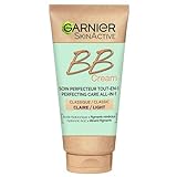 Garnier SkinActive BB Cream – All-in-1 Tagespflege mit Hyaluronsäure und Aloe Vera, kaschiert Hautunregelmäßigkeiten, LSF 15, Klassik, Hell, 50 ml