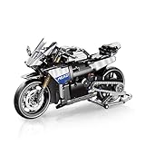 SAYN Technik Motorrad für Yamaha R1, 1016 Teile Technik Motorrad Bausteine Bausatz, Kompatibel mit Lego Technik