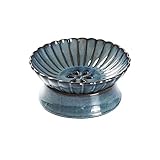 WYUYIWH GRFIT Obstschale Vintage Keramik Entwässerungstablett Wohnzimmer Haushalt Hohes Trockenobsttablett Snack-Obsttablett Blau-weißes Obsttablett für Obst und Gemüse (Farbe: Bigblue Mug, Größe: L)