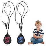 2 Stück Kaukette Für Kinder,Kaukette,Beißkette,Sensorische Kaukette Für Kinder Adhs,Beißkette Kinder,Kauanhänger Aus Silikon,Kau-Beißring-Halskette,Kaukette Ideal Für Die Gerne Autismus