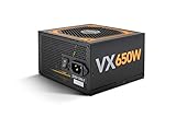 NOX Pc-Netzteil 650W URANO VX 650W -NXURVX650BZ- Pc-Netzteil 650W, Zertifikat 80 PLUS Bronze, 120mm Lüfter mit PMW-Steuerung, extra lange Flachkabel, Schwarz