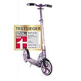 Six Degrees Aluminium Scooter mit Klappmechanismus u. Ständer, 205 mm, höhenverstellbar, GS-geprüft, lila, TESTSIEGER
