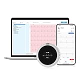 Wellue LP12 12 Kanal EKG Gerät für zuhause, 24-Stunden-Echtzeit-EKG-Aufzeichnung, Detaillierte AI-EKG-Berichte, Ereignismarker, OLED-Display, 72 Stunden Akkulaufzeit, Smartphone- und PC-Unterstützung