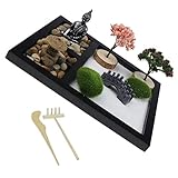 ifundom 1 Satz Dekorativer Sandkasten Kunstgegenstände Aus Sand Hause Sandkasten Schmücken Meditationsgarten-sandkasten Japanischer Tabletop-Garten Zen-sandtisch Mini-Sand Schmuck Hölzern