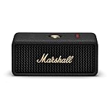 Marshall Emberton III tragbare Bluetooth Lautsprecher, kabellos, IP67 Staub und wasserfest, über 32 Stunden Spielzeit - Schwarz und Messing