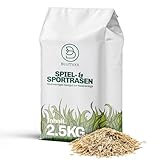 2,5 kg Rasensamen Sport & Spiel schnellkeimend 75 m², robust, sattgrün, ideal für Neuansaat und Nachsaat, Rasensaat Grassamen Frühjahr bis Herbst (2,5 kg)