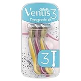 Gillette Venus 3 Dragonfruit Einwegrasierer Damen, 3 Damenrasierer mit Komfortklingen