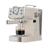 EVVO Intensa Retro Beige Espressomaschine, 18/8 Edelstahl