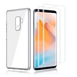 TPLTECH 3 in 1 Set Panzerglas für Samsung Galaxy S9 Plus Schutzfolie, Hülle [2 Stück Panzerglas+1 Handyhülle] 9H Härte Panzerfolie, Stoßfest, Anti-Bläschen Anti-Staub Schutzglas Displayschutzfolie