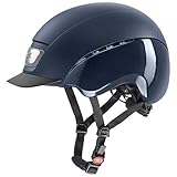 uvex elexxion pro - robuster Reithelm für Damen und Herren - individuelle Größenanpassung - optimale Belüftung - Blue matt-Blue Shiny - 55-56 cm