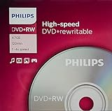 Philips DW 4 S 4 J 05 F/10 DVD+RW Rohlinge (4.7 GB Data/120 min. Video, 4X High-Speed-Aufnahme, 5er-Pack)
