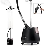 Dampfglätter für Kleidung – Professionelle Dampfbürste mit 2200W, 3l Wassertank und zwei Dampfeinstellungen für schnelle Faltenentfernung – Für alle Stoffe geeignet, in 35 Sek. bereit – Mattschwarz
