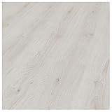 KRONOTEX Laminat Boden Trend Eiche Weiß 6 mm - Superior Basic, Landhausdiele in heller Eichenoptik, pflegeleichtes Klick-System, langlebig und robust | 193 x 1376 mm | Trend Oak white - Eiche