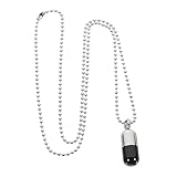 Healeved Halskette Mit Öffnendem Kapselanhänger Titanstahl Kugelkette Individueller Schmuck Für Trockenblumen Pillen Persönliche Erinnerungen Stilvolles Accessoire
