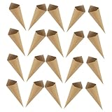 HEALSOPTHY 120 Stück Hochzeit Konfetti Papierblüten Kraftpapier Blütenkegel für Hochzeitsfeiern für Konfetti Sträuße und Süßigkeiten