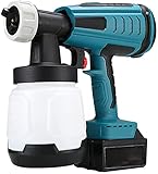 AWED Kabelloser Zaunsprüher, 18 V, elektrische Farbspritzpistole, 800 ml, tragbarer Alkoholsprüher für den Haushalt, verstellbarer Durchfluss