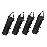 MILISTEN 4 Stück Festen Sandsack Schutz Sandsack Canopy Sandgewichtssack Gewichtssack Für Den Unterstand Baldachin Sandsack Sandbeutel Outdoor-Zelt-sandsack Black 600d Oxford-Stoff