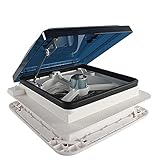 Wohnwagen Wohnmobil Dachfenster Schalldichte Dachluke Leiser Lüfter mit LED 30W,Belüftung Dachfenster Ventilator Dachlüfter Umkehrlüfter Geräuscharmer,Wohnmobilausstattung mit Insektenschutzgitter