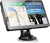 GPS LKW Navigationsgeräte für Auto 2025 Europa Karten,9 Zoll Navi für Auto,Kostenloses Karten Update,mit POI Geschwindigkeitswarnung,Sprachführung