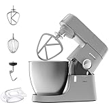 Kenwood Chef XL KVL4100S – Küchenmaschine mit großer 6,7 l Edelstahl-Rührschüssel, multifunktionaler Küchenhelfer, 1200 W, inkl. 3-teiligem Patisserie-Set, silber