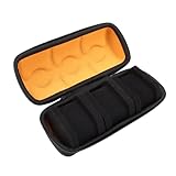 DAYnagh Nylon-Uhrenbox, harte Aufbewahrung für 3 Uhren, tragbares Reiseetui mit Reißverschluss, für Damen und Herren, mit weichem Kissen