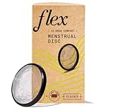 The Flex Company Flex Gummi Menstrual Discs | Einweg-Periodenscheiben | Reduziert Krämpfe und Trockenheit | Einsteigerfreundliche Tamponalternative | Fassungsvermögen von 5 Super-Tampons | 12 Stück