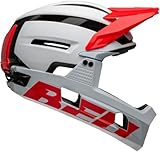 BELL Super Air R MIPS Mountainbike-Helm für Erwachsene, Matt/Gloss White/Infrarot, Größe S (52-56 cm)