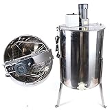CHIMHOON 140W Elektrische Honigschleuder 4 Waben Honigschleuder, 4 Rahmen Bienenstock Edelstahl Imkerei Honigschleuder für Bienenstock Größen weniger als 26 x 42 cm/26 x 49cm Imker Zubehör