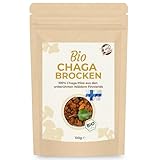 Curly Superfood Bio Chaga Pilz Brocken Finnland 100g - Nachhaltige Wildsammlung aus Finnland für Chaga Tee in Bio Qualität
