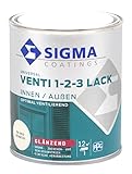 Sigma Venti 1-2-3-Lack 0,75l 3in1 Ventilack Fensterlack für innen und aussen weiss glänzend
