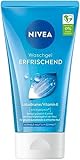 NIVEA Erfrischendes Waschgel, sanftes Reinigungsgel mit Vitamin E und Lotusblume, milde Gesichtsreinigung belebt die Haut und spendet Feuchtigkeit (150 ml)