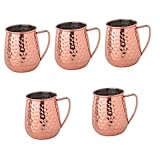 PRETYZOOM 5st Hammerbecher Aus Edelstahl Kaffeetasse Kinder Trinkbecher Weinkrug Doppelschichtiger Wasserbecher Kinderbecher Weinbecher Bruchsichere Trinkbecher Bronzebecher Rostfreier Stahl