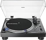 Audio-Technica LP140XPBKEUK Professioneller Manueller DJ-Plattenspieler mit Direktantrieb Schwarz