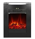 Elektrokamin 'Tessin' von El Fuego® Farbe Schwarz Kaminofen Dekokamin AY 627