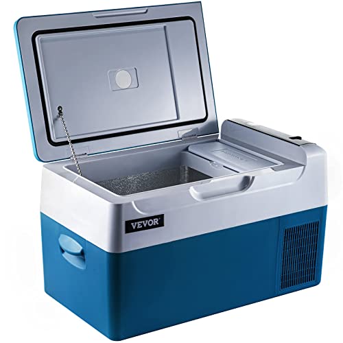 BuoQua 22L Autokühlschrank Kompressorkühlbox Edelstahl Urlaub Isolierbox Mini Kühlschrank Kühlbox Auto und Steckdose