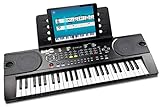 RockJam 49 Key Keyboard Piano with Power Supply, Sheet Music Stand, Piano Note Stickers & Simply Piano Lessons.