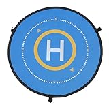 Sorandy Drohnen -Landing -Pad, Schnell Faltbarer, Regensicher Universeller Doppelseitiger Oxford Stoff Reflexion Drohnen Startkissen, Runder Starthubschrauber für Hubschrauber und Quadcopter (55cm)