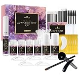 NAOLVE Wimpernlifting Set mit Farbe Schwarz, Lash Lifting Set, Augenbrauen Lifting Set, Brow Lifting Set, Wimpernwelle Set, Wimpern Lifting Perming Set, Augenbrauen Laminierung Set,für Zuhause, Salon