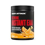 Body Attack Extreme Instant EAA Pulver - Orange, 500 g - Vegan, Made in Germany - 8 essentielle EAA Aminosäuren für eine proteinreiche Ernährung & intensives Training - Ideale 2:1:1 Ratio